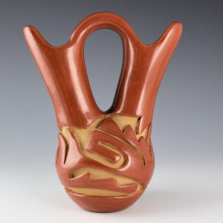 Naranjo, Teresita  - Red Wedding Vase with Cloud Designs (1980s)