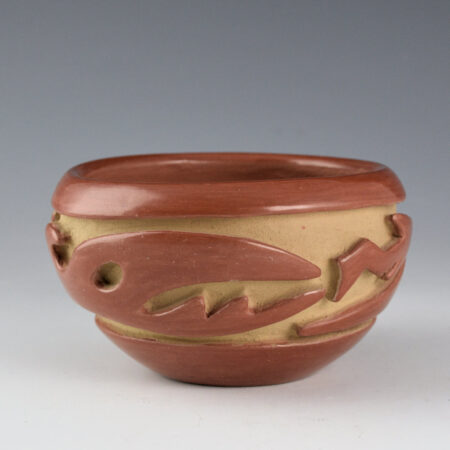Naranjo, Teresita - Small Bowl with Carved Avanyu