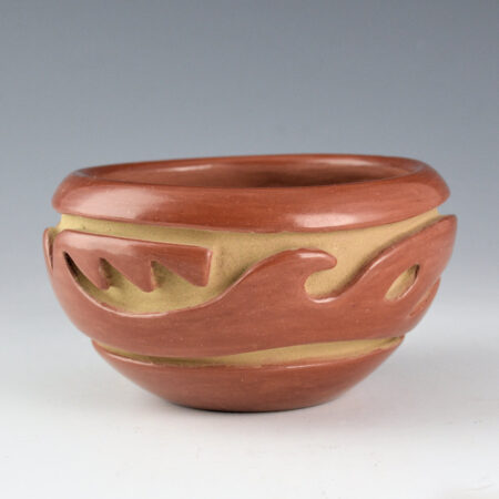 Alternative view of Naranjo, Teresita - Small Bowl with Carved Avanyu