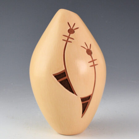 Alternative view of Qoyawayma, Al - Polychrome Wish Jar with Flowers and Birds (2012)