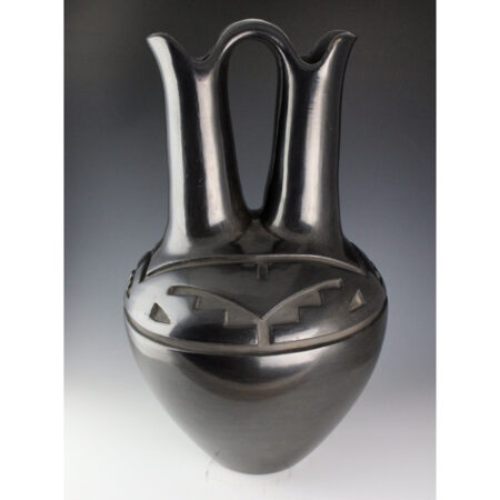 Alternative view of Tafoya, Margaret - 21" Tall Wedding Vase with Kiva Step and Rain Designs (1960s)