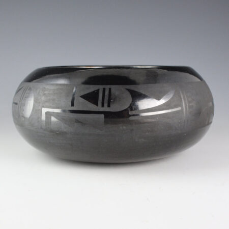Alternative view of Martinez, Maria - 9" Wide Bowl with Rain and Prayer Feather Designs "Marie + Julian" (1925-30))