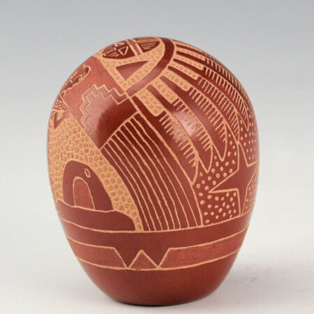 Alternative view of Lonewolf, Rosemary "Apple Blossom" - Seedpot with Woman and Child (1981)