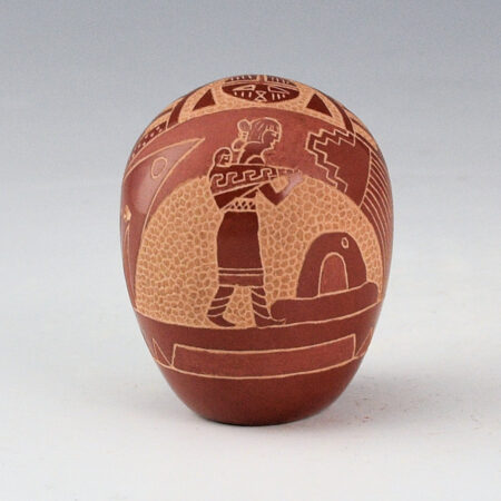 Lonewolf, Rosemary "Apple Blossom" - Seedpot with Woman and Child (1981)