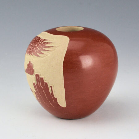 Alternative view of Youvella, Wallace - Red Bowl with Eagle and Mesas (1976)