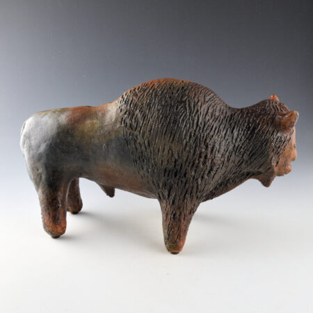 Bartlett, Anita - 12" Long Clay Buffalo Bank (1990s)