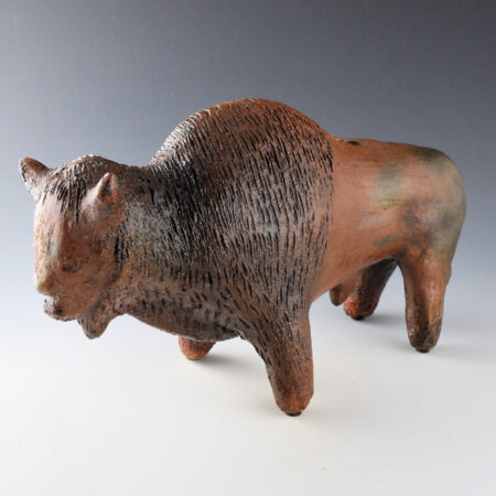 Alternative view of Bartlett, Anita - 12" Long Clay Buffalo Bank (1990s)