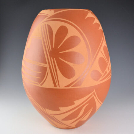 Dunlap, Cynthia Star Flower - 12" Tall Jar with Flower and Plant Designs