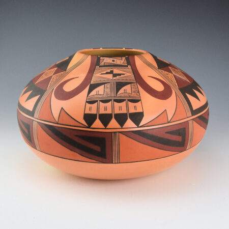 Clashin, Debbie - 10" Wide Jar with Eagle Tail Designs (2021)