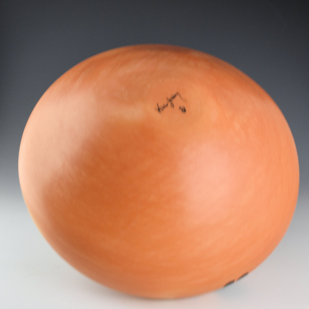 Navasie, Dolly Joe "White Swann" - 13" Wide Jar with Eagle Tails (2003), Ribbons - Image 5