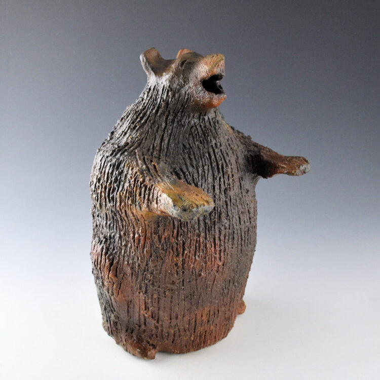 Goodman, Edward - 10" Tall Clay Bear with Open Mouth