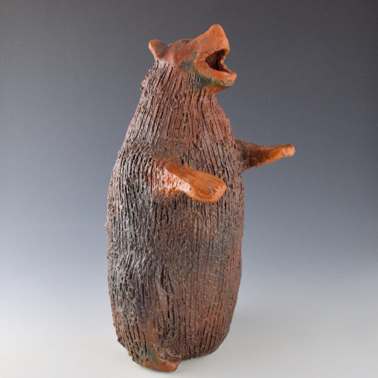 Goodman, Edward - 12" Tall Clay Bear with Open Mouth