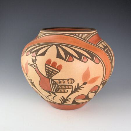 Alternative view of Medina, Elizabeth - 9" Tall Four Color Jar with Turkeys and Plants