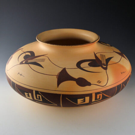 Alternative view of Navasie, Fawn Garcia - 14" Wide Jar with Squash Blossom Designs