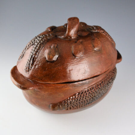 Alternative view of Tso, Faye - Large Oval Bowl with Corn and Acorn Designs (1990s)