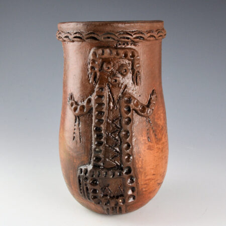 Tso, Faye - Water Jar with Double Yei Figures in Raised Relief (1980s)