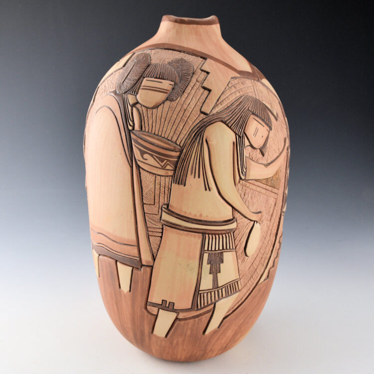 Nampeyo, Gary Polacca - 11" Tall "Morning Prayer for a Long Life of Peace" (1990s)
