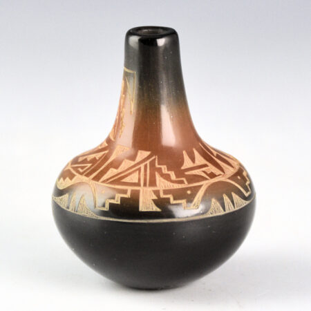 Alternative view of Naranjo, Geri  - Black-and-Sienna Long Neck Jar