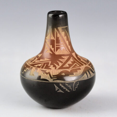 Naranjo, Geri  - Black-and-Sienna Long Neck Jar