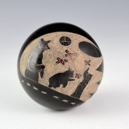 Garcia, Gloria "Golden Rod" - Seedpot with Bears and Butterflies in a Bear Paw