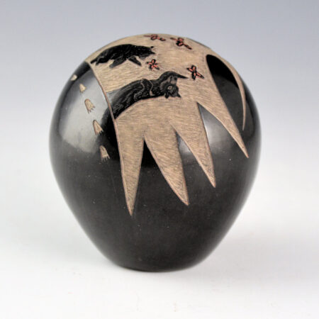 Alternative view of Garcia, Gloria "Golden Rod" - Seedpot with Bears and Butterflies in a Bear Paw