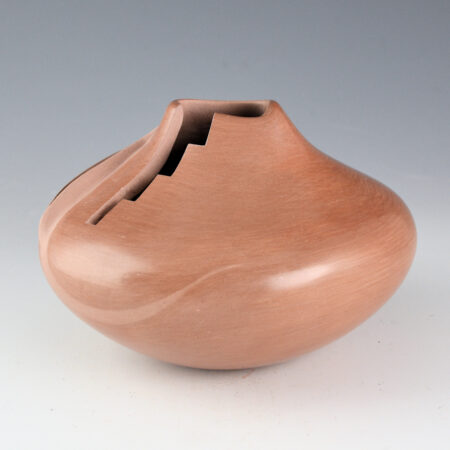 Alternative view of Nampeyo, Iris - Mauve Jar with Corn Design and Kiva Step Cut-Out (1990s)