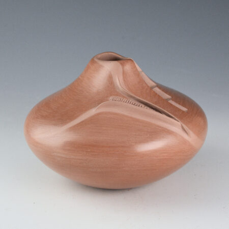 Nampeyo, Iris - Mauve Jar with Corn Design and Kiva Step Cut-Out (1990s)