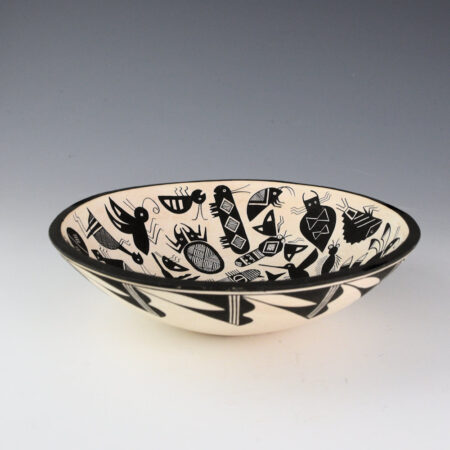 Alternative view of Aragon, John - Open Bowl with 42 Mimbres Insects (1990)