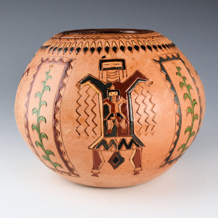 White, Ken - Large Bowl with Thunder and Lightning Yei Figures (1999)