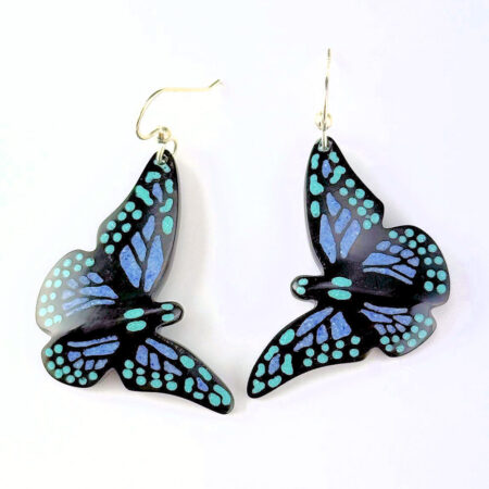 Pourier, Kevin - Buffalo Horn Monarch Butterfly Lapis Earrings