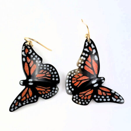 Pourier, Kevin - Buffalo Horn Monarch Butterfly Earrings