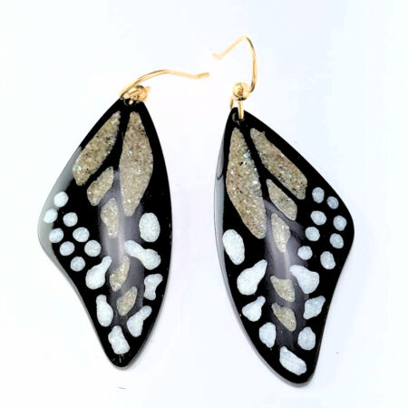 Pourier, Kevin - Buffalo Horn Monarch Butterfly Wing Earrings