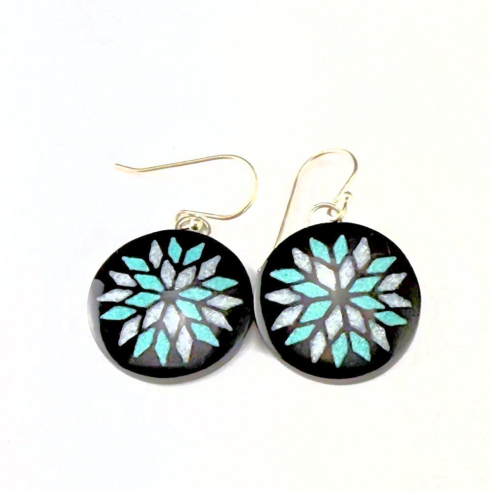 Pourier, Kevin - Buffalo Horn Star Medallion Earrings - Image 2