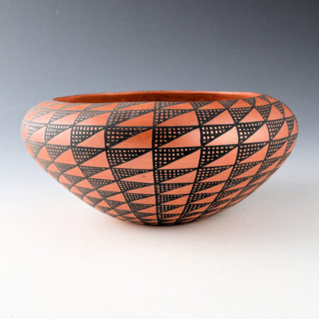 Alternative view of Trancosa, Kevin - Bowl with Swirling Triangular Geometric (1996)