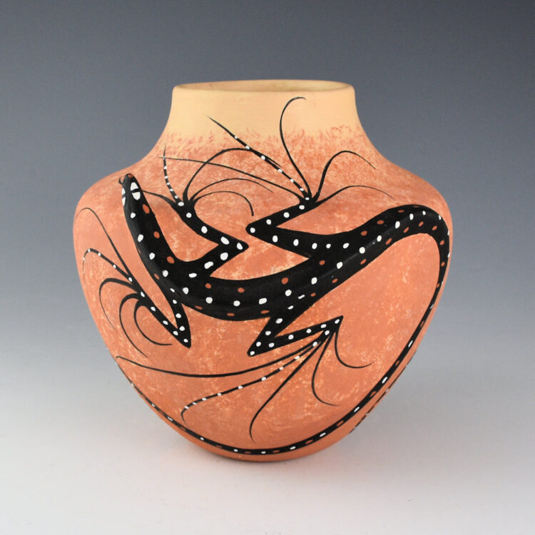 Cellicion, Deldrick and Lorenda - Jar with Two Lizards in Relief (1998)