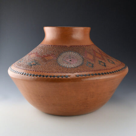 Alternative view of Williams, Lorraine - Large Wide Shoulder Jar with Sun and Moon Designs (1990s)