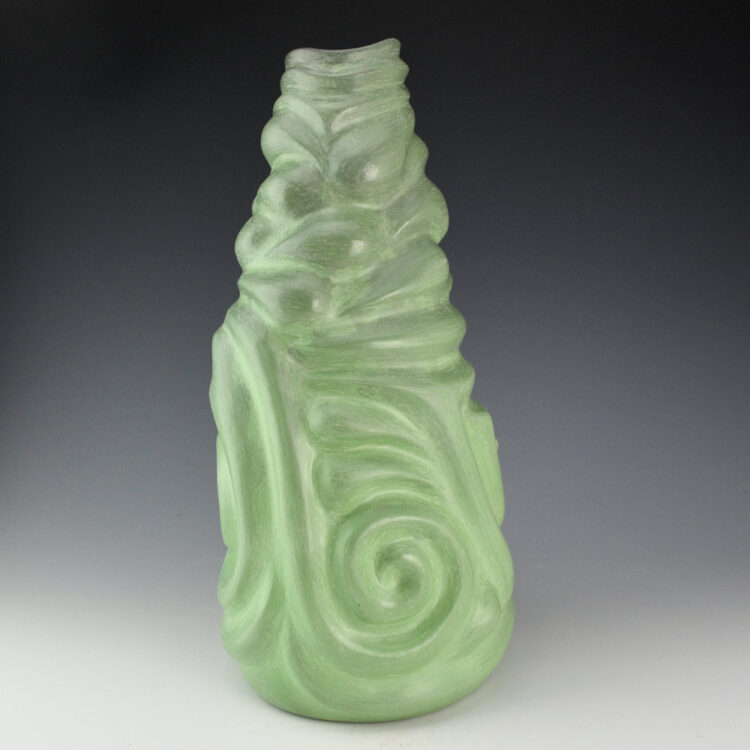 Begaye, Nathan - 14" Tall Green "Cloud Jar" (1997)