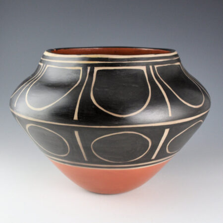 Pacheco, Paulita - 11" Wide Jar with Sun and Flower Designs (1990s)