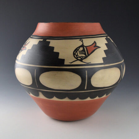 Alternative view of Pacheco, Paulita - 10" Wide Jar with Pueblo Birds (1990s)