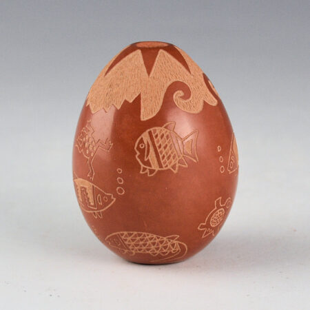 Alternative view of Romero, Susan "Snowflake" - Seedpot with Fish and Turtle Underwater