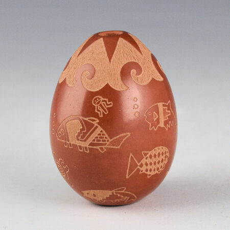 Romero, Susan "Snowflake" - Seedpot with Fish and Turtle Underwater