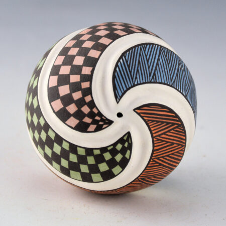 Alternative view of Lewis, Sharon - Seedpot with Swirling Snow and Rain Designs