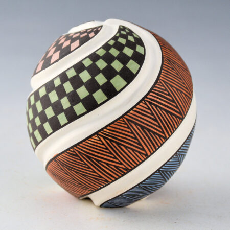 Lewis, Sharon - Seedpot with Swirling Snow and Rain Designs