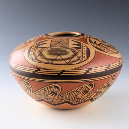 Nampeyo, Tonita - Bowl with Migration Pattern and Bat Wing Design (1980s)
