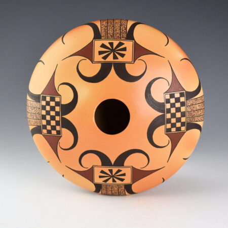 Alternative view of Tahbo, Mark - 8.5" Wide Jar with Four Eagle Tails (1998)