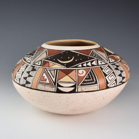 Naha, Rainy - 8" Wide Solstice Jar with Moon Phases