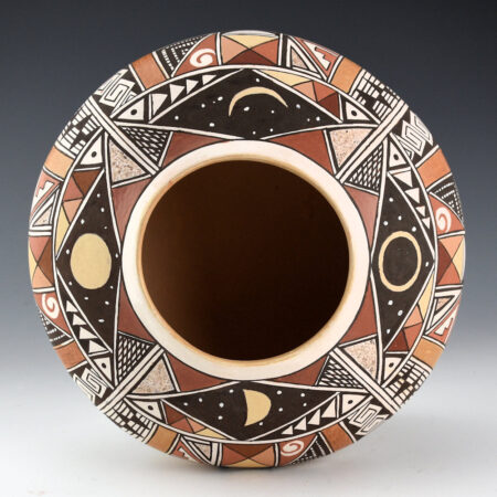 Alternative view of Naha, Rainy - 8" Wide Solstice Jar with Moon Phases