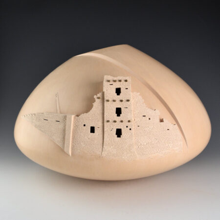 Qoyawayma, Al - 14" Wide Mesa Verde Architectural Jar (1988)