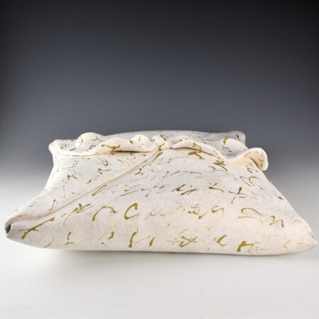 Alternative view of Fields, Anita - "Wrapped in Thought" Clay Bundle with Distorted Writing
