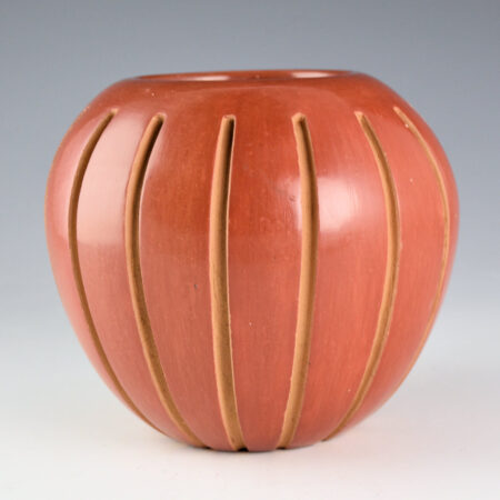 Archuleta, Anna - Bowl with 16 Carved Melon Ribs